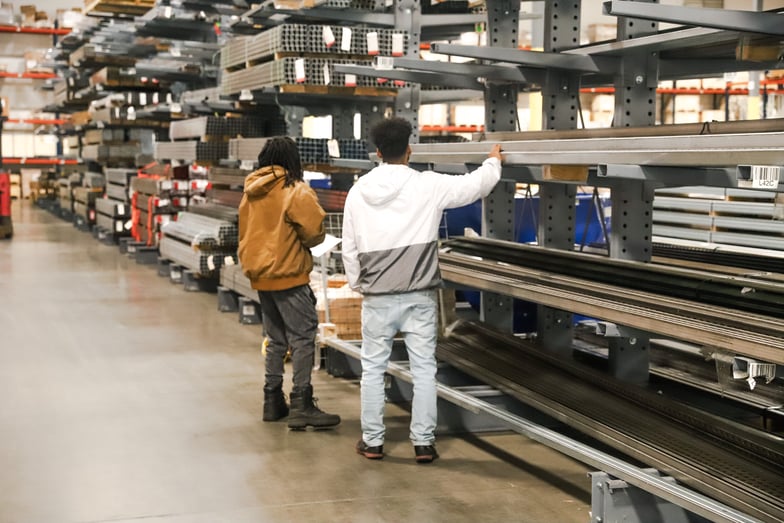 K and E in the Power Utility Products Co Warehouse in Charlotte NC. Looking at Strut Channel